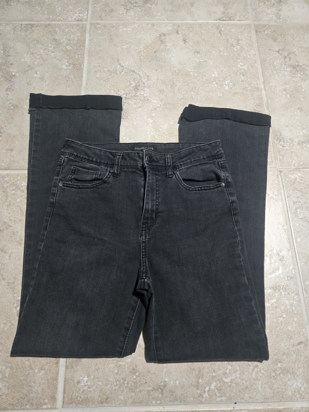Sincerly Jules Black Flare Jeans